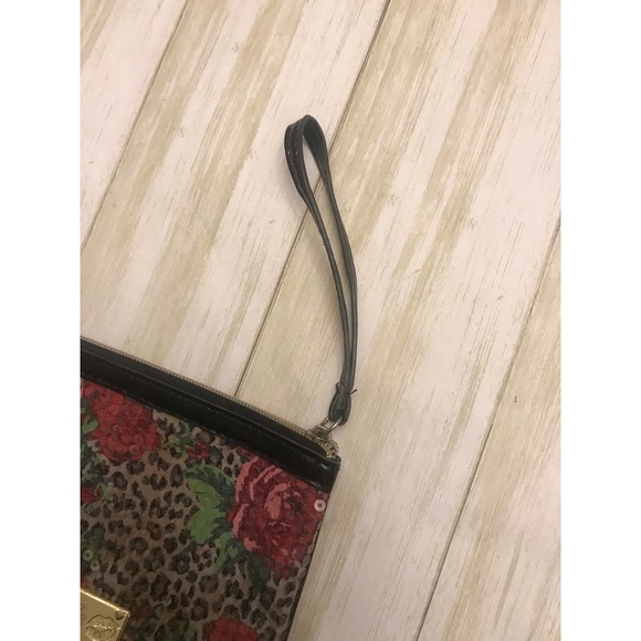 Betseyville Betsy Johnson Rose and Cheetah Print Sequins Wristlet - Picture 7 of 7